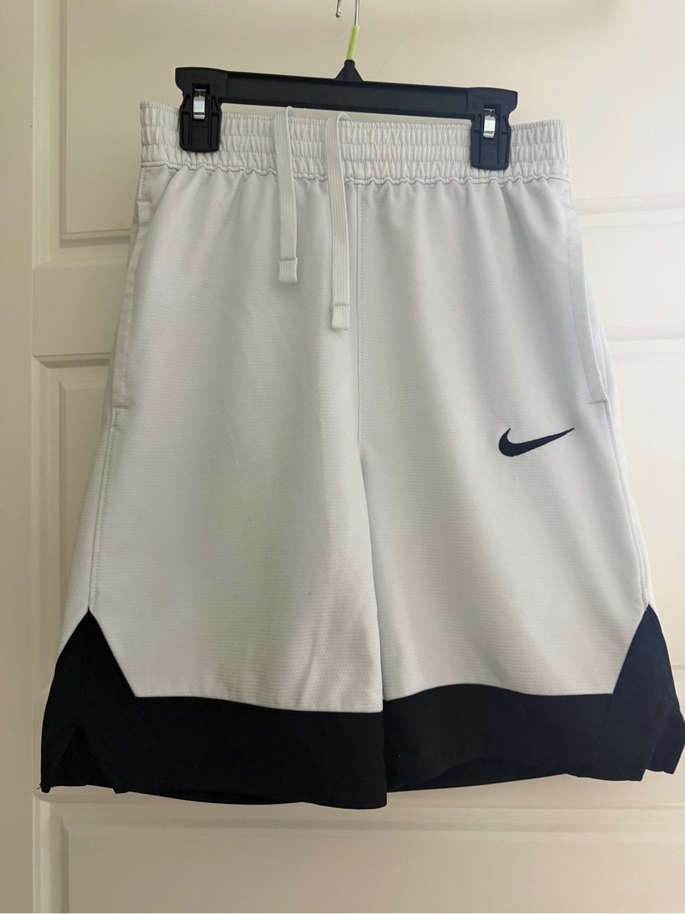 Nike White and Black Boys' Athletic Shorts